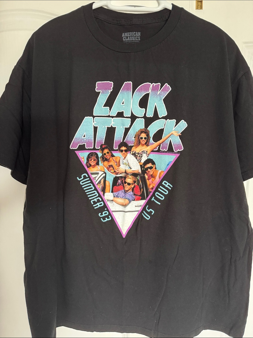 Black "Zack Attack" Graphic Tee saved by the bell